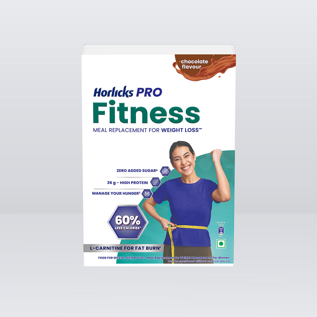 Horlicks Pro Fitness Chocolate 400g BIB,Meal Replacement for Weight Loss