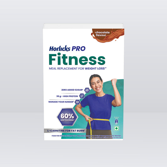 Horlicks Pro Fitness Chocolate 400g BIB,Meal Replacement for Weight Loss