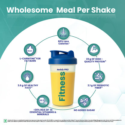 Horlicks Pro Fitness Mango 400g BIB, Meal Replacement for Weight Loss