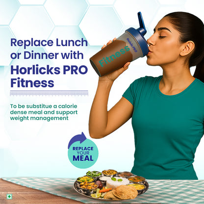 Horlicks Pro Fitness Chocolate 400g BIB,Meal Replacement for Weight Loss