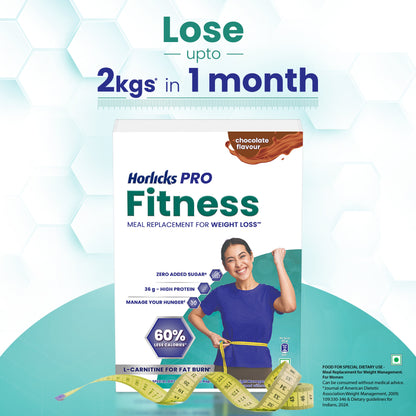 Horlicks Pro Fitness Chocolate Combo (400gm+400gm), Meal Replacement for Weight Loss