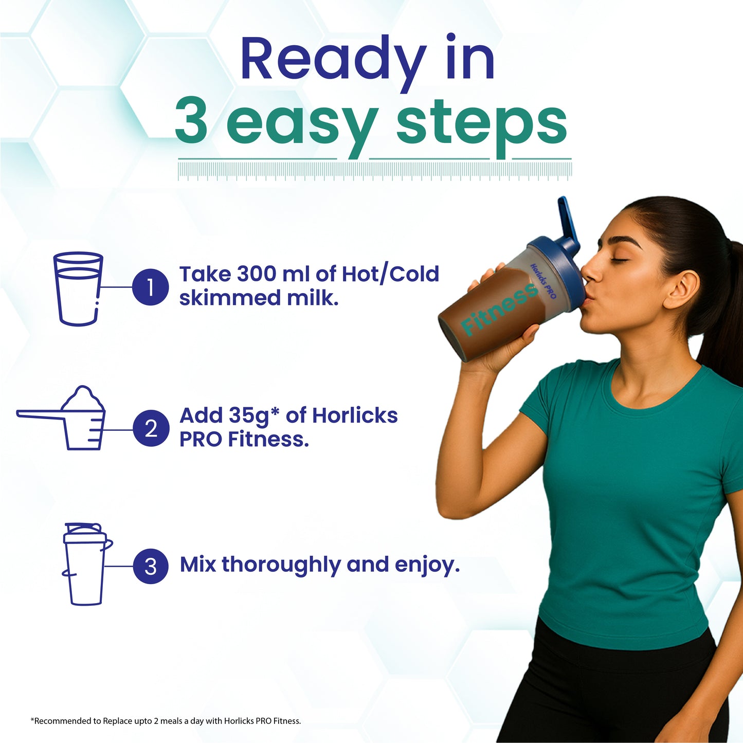 Horlicks Pro Fitness Mango+Chocolate Combo (400gm Each), Meal Replacement for Weight Loss