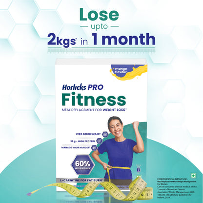 Horlicks Pro Fitness Mango Combo (400gm+400gm), Meal Replacement for Weight Loss