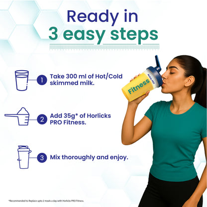 Horlicks Pro Fitness Mango Combo (400gm+400gm), Meal Replacement for Weight Loss